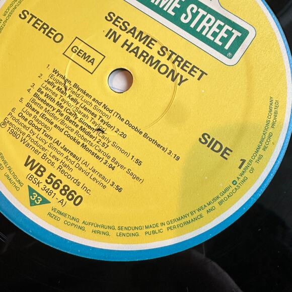 Vintage 1980 CTW Sesame Street In Harmony Vinyl Record - Picture 5 of 14